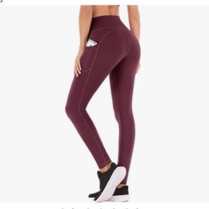 IUGA High Waist Leggings with Pockets, Tummy Control, Medium